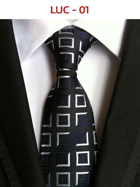 Polyester men's striped small floral business administrative tie