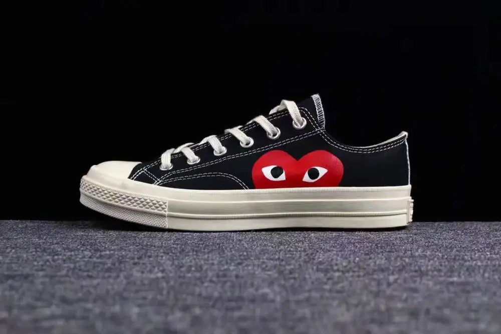 Converse all star classic CDG PLAY x 1970s Daily leisure High/Low Unisex Shoes high quality Canvas Skateboard Shoes