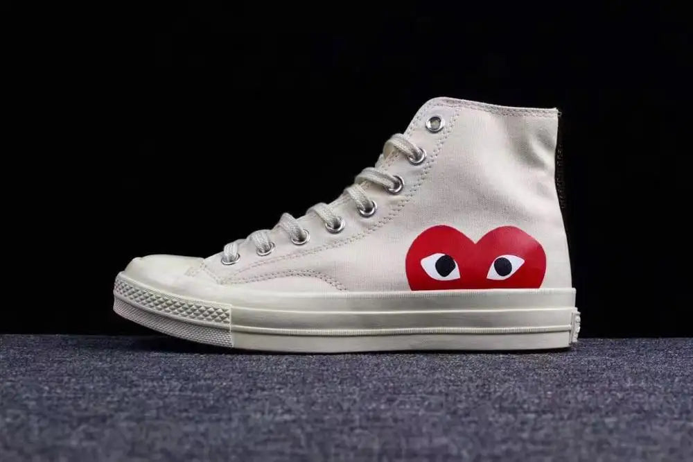 Converse all star classic CDG PLAY x 1970s Daily leisure High/Low Unisex Shoes high quality Canvas Skateboard Shoes