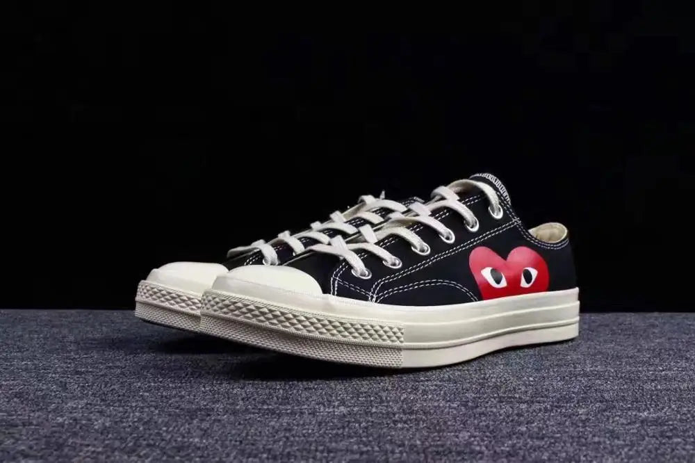 Converse all star classic CDG PLAY x 1970s Daily leisure High/Low Unisex Shoes high quality Canvas Skateboard Shoes