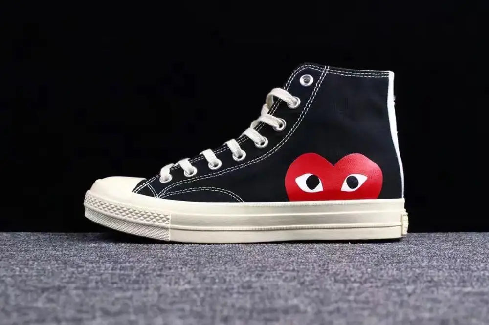 Converse all star classic CDG PLAY x 1970s Daily leisure High/Low Unisex Shoes high quality Canvas Skateboard Shoes